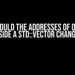 Why Would the Addresses of Objects Inside a std::vector Change?